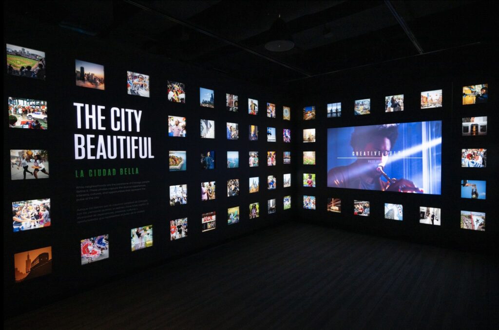 360 CHICAGO welcome experience, 875 North Michigan Avenue, Chicago — The City Beautiful photo wall