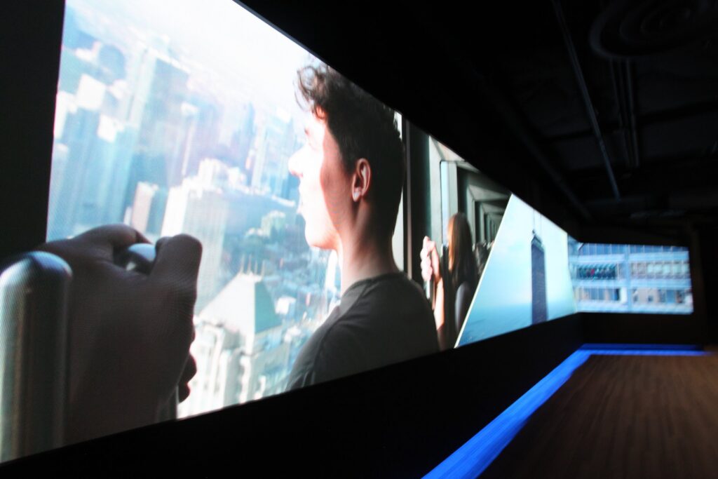 360 CHICAGO welcome experience, 875 North Michigan Avenue, Chicago — immersive panoramic screen