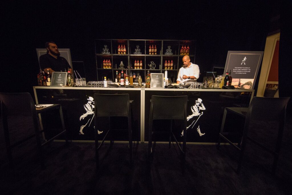 Johnnie Walker bar at the Diageo F18 kickoff