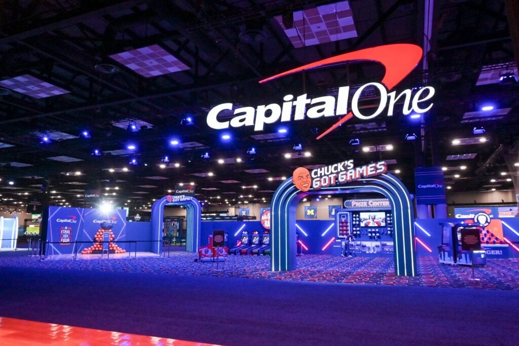 Capital One Fan Jam at the Men's Final Four, Indianapolis — overview with Capital One sign