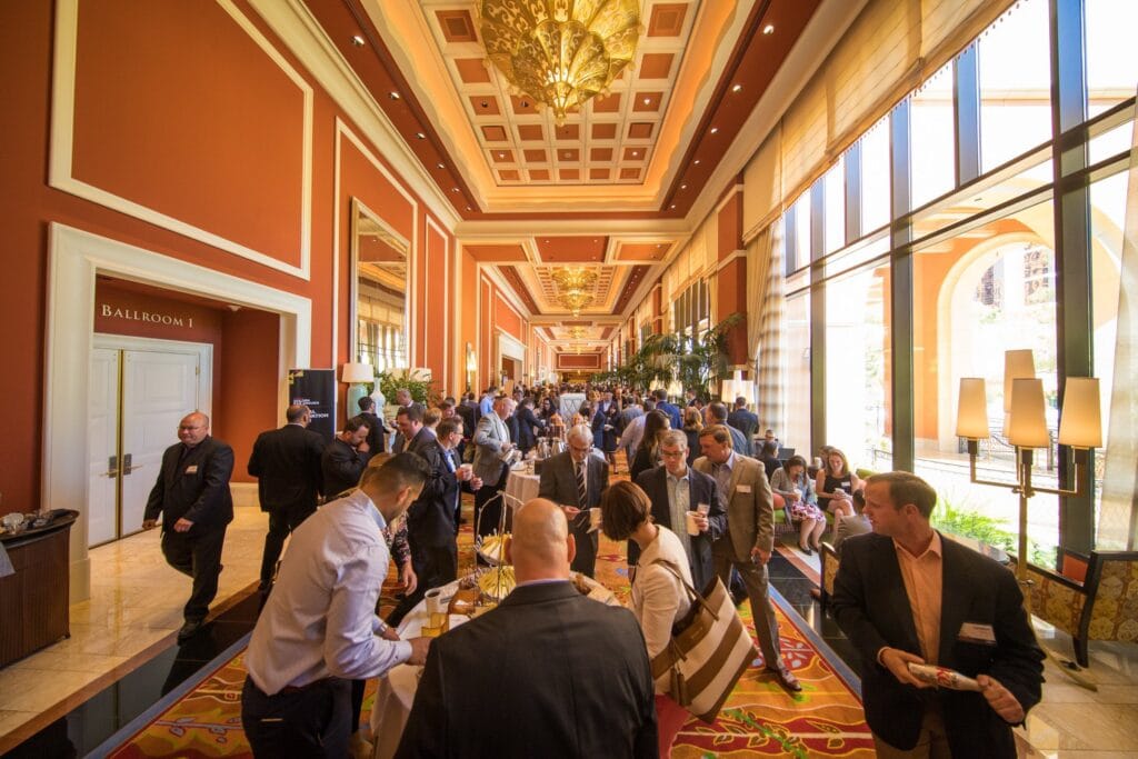 Guests in the ballroom foyer at the Diageo Golden Bar Awards