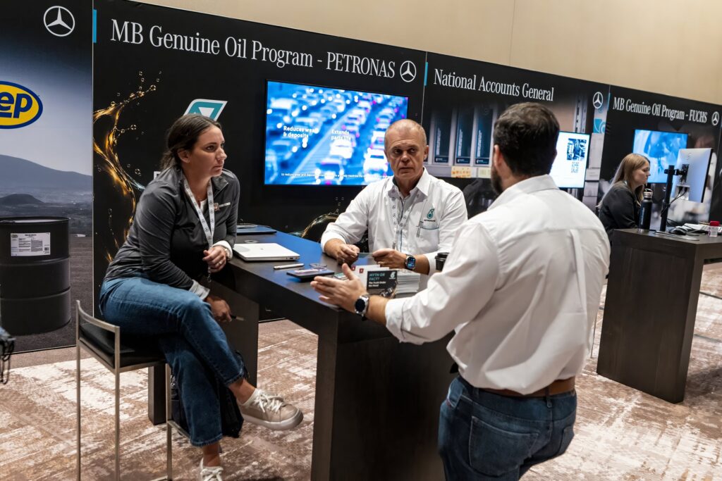 Mercedes-Benz NPSMM at Virgin Hotels Las Vegas — dealers meeting at the Genuine Oil and National Accounts booth