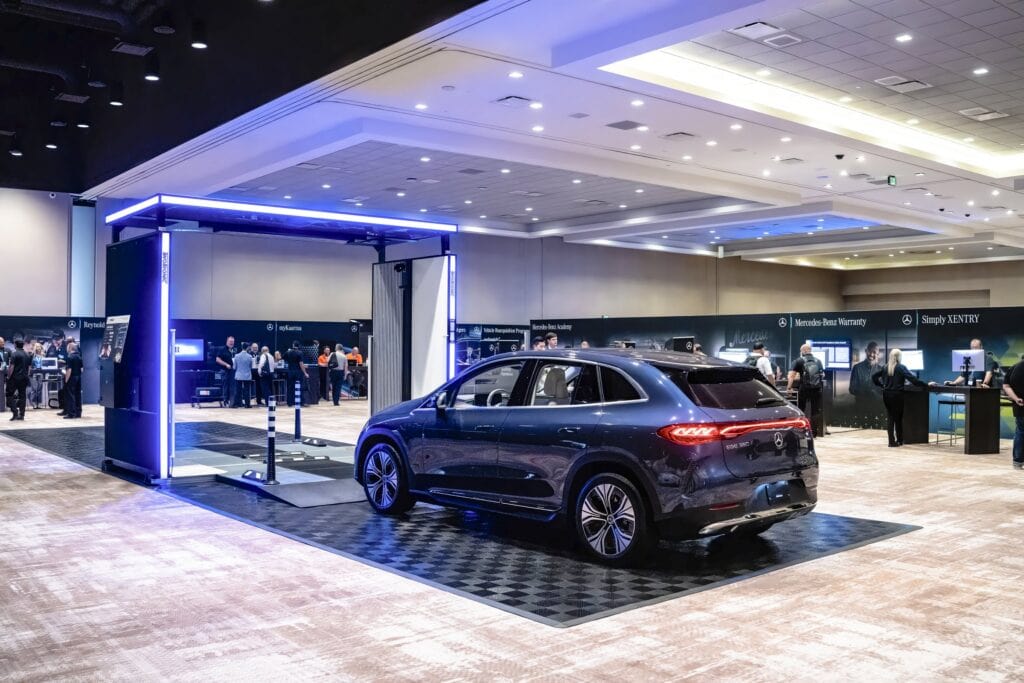 Mercedes-Benz NPSMM at Virgin Hotels Las Vegas — vehicle display on the expo floor