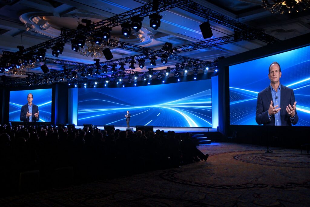 Ford general session set with LED screens