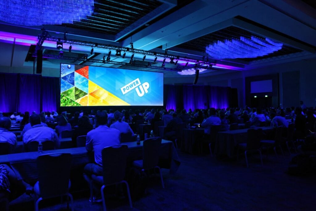 PepsiCo PowerUp general session with wide LED wall