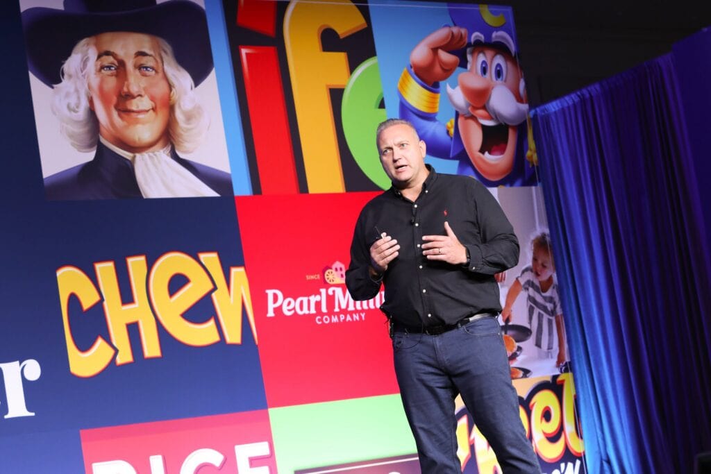 Presenter on the Quaker National Sales Meeting stage
