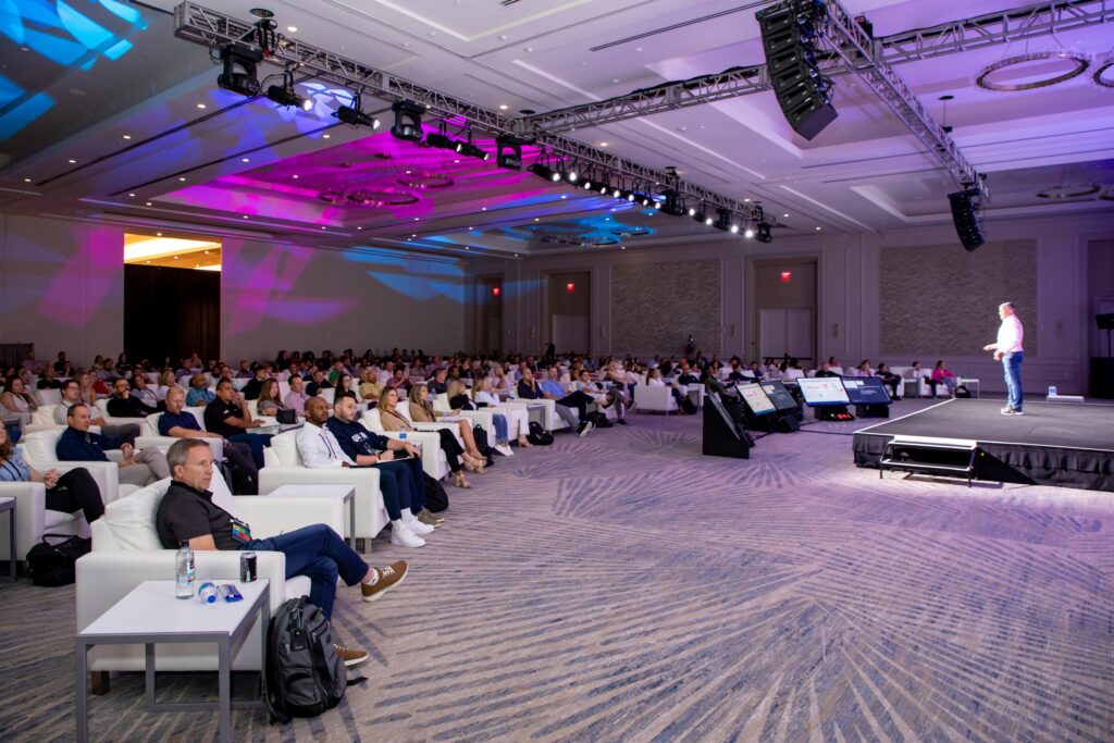 Quaker general session from the back of the room