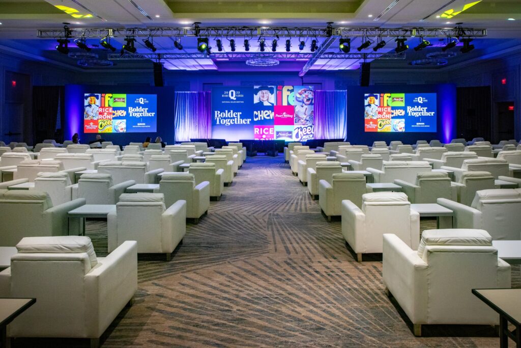 Quaker general session seating and stage