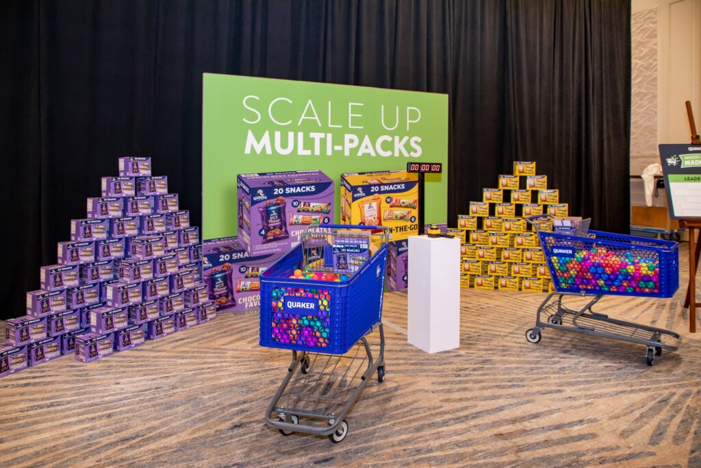 Scale Up Multi-Packs showcase in the Quaker brand lounge