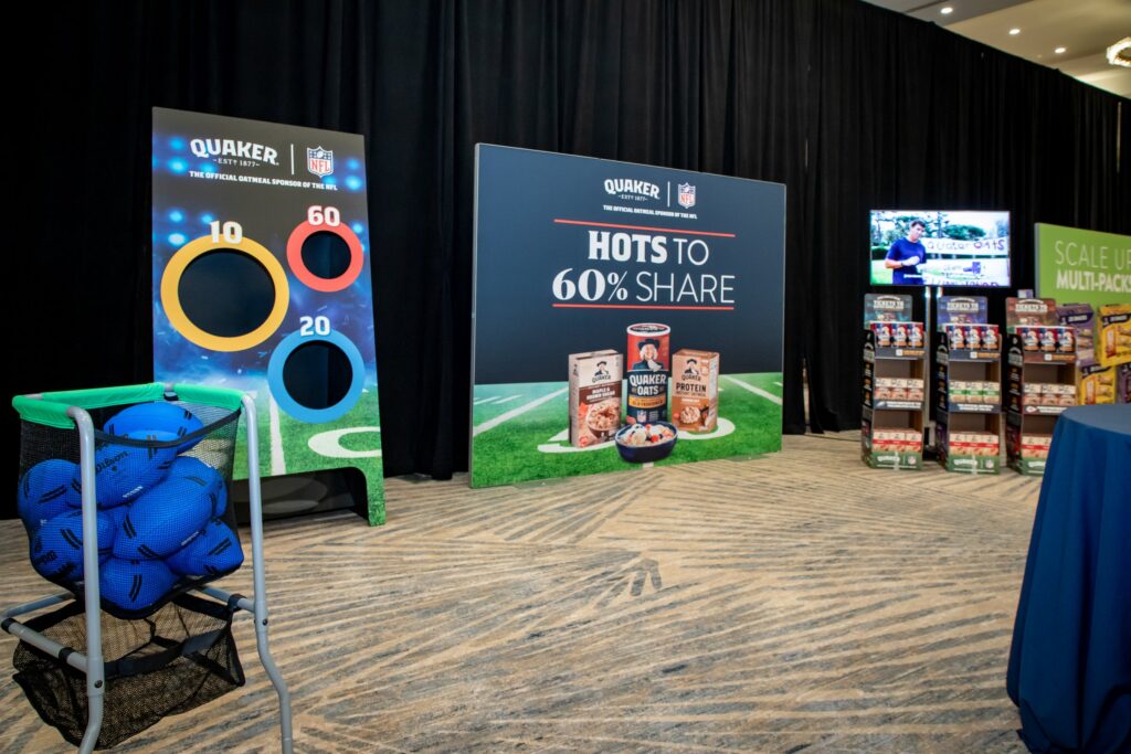 Quaker go-to-market showcase with game zone